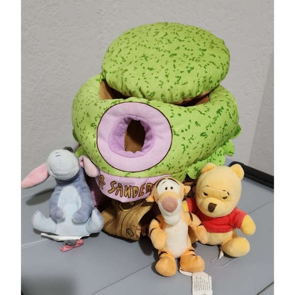 Disney baby Winnie the Pooh tree house plush Mr Sanders Eeyore Tigger figures - Picture 1 of 3